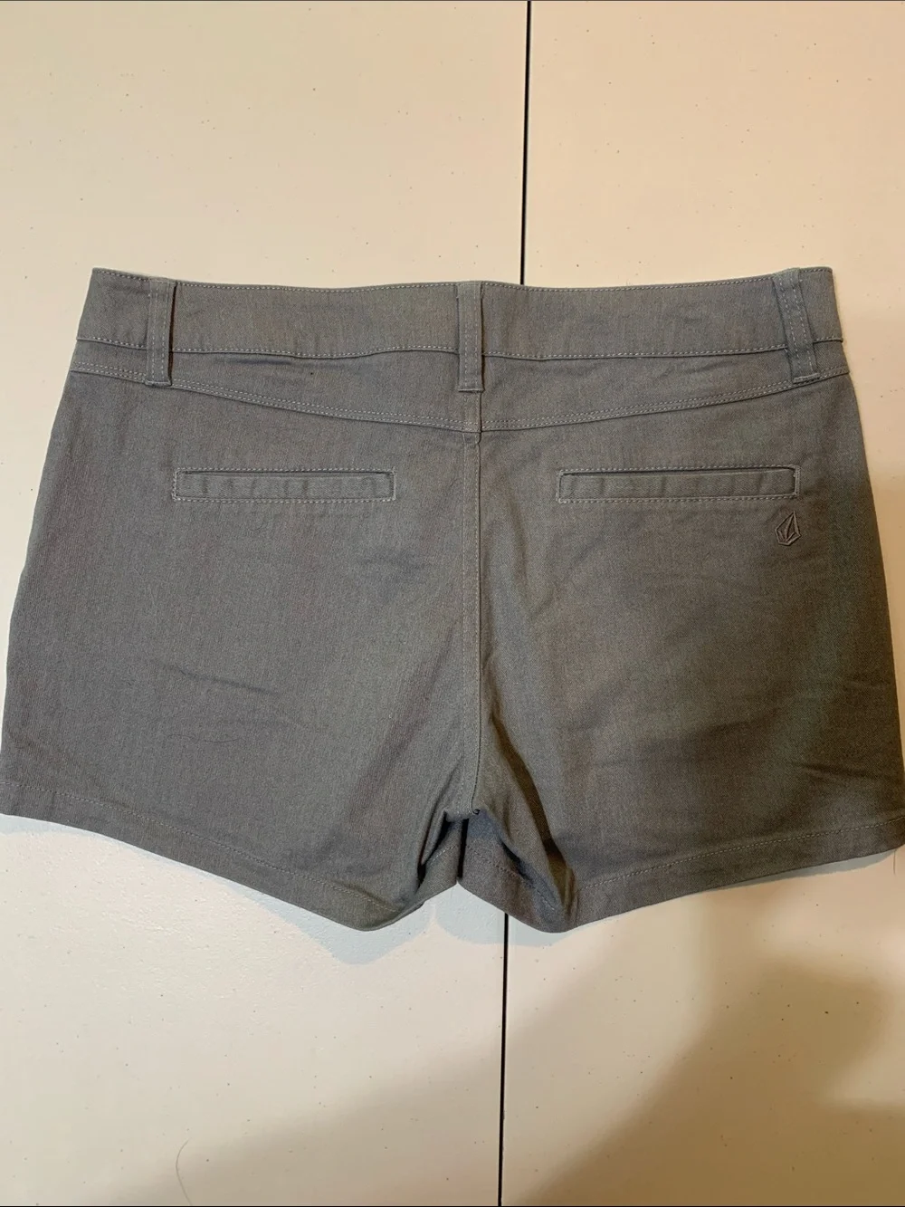 Volcom Women's Charcoal Casual Bermuda Shorts - Picture 3 of 3